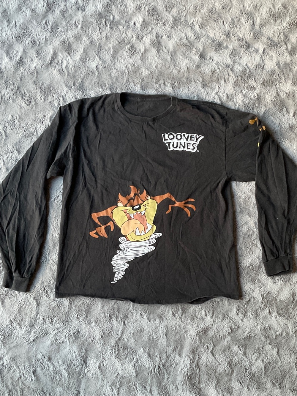 Vintage Warner Bros. Taz Black Long-Sleeve Graphic Tee